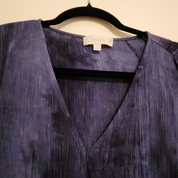 3X Weekend black & blue top - Picture 3 of 6